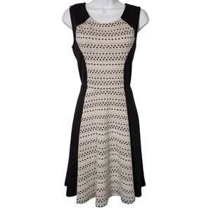 Maurices Womens Medium A-line Skirt Triangle Striped Dress Thick Straps Black